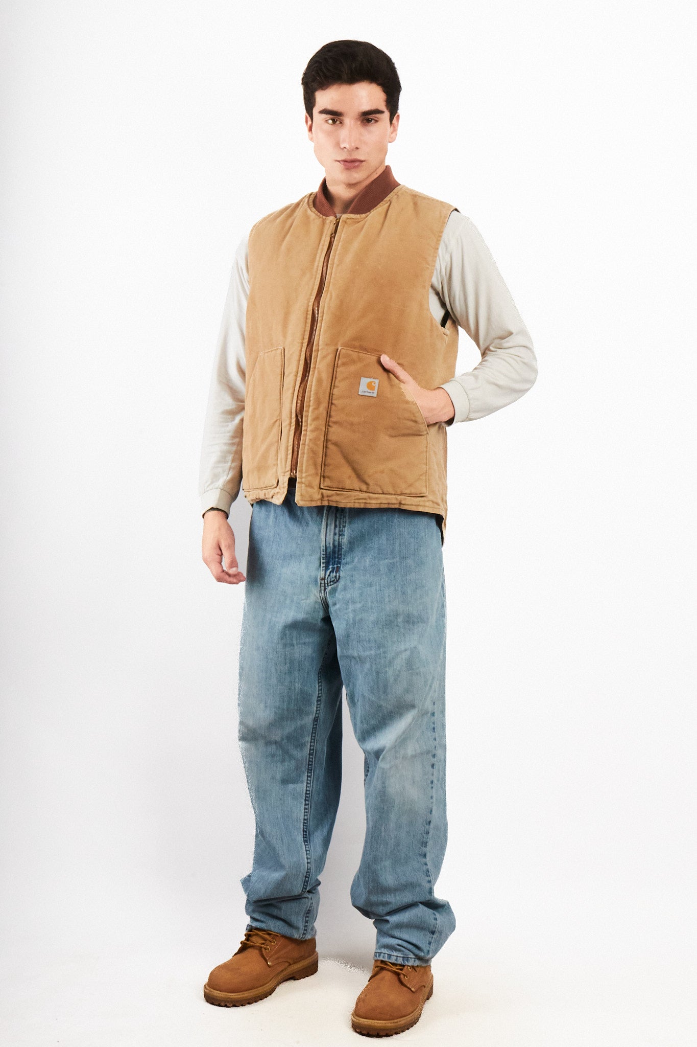 2000 Vintage Carhartt Hamilton Brown Vest (M/L)