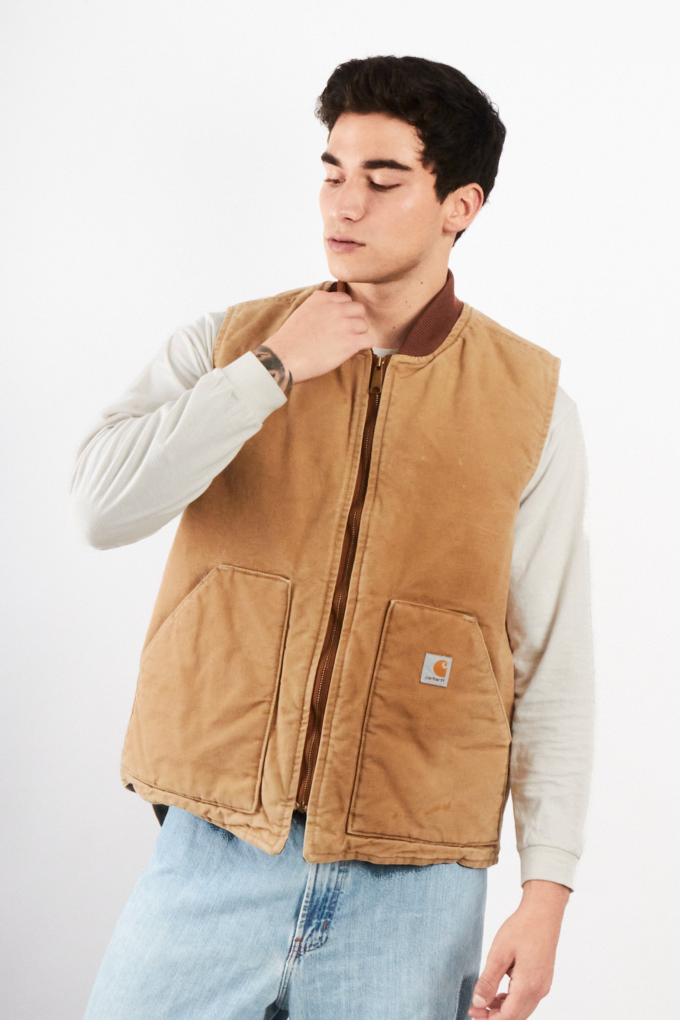 2000 Vintage Carhartt Hamilton Brown Vest (M/L)