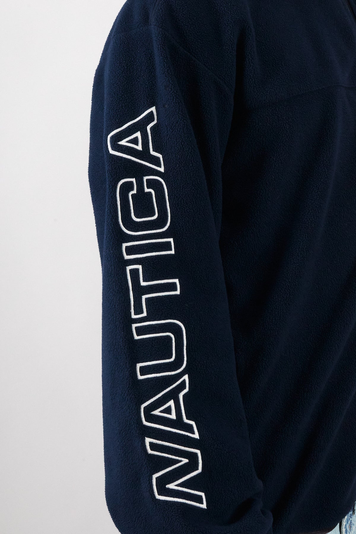 2000 Vintage Nautica Competition Fleece Spellout Jacket (L/XL)