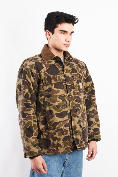 1985 Vintage Carhartt CQ103 Duck Camo Hunting Jacket (M/L)