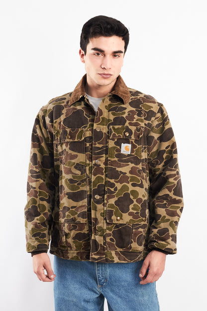 1985 Vintage Carhartt CQ103 Duck Camo Hunting Jacket (M/L)
