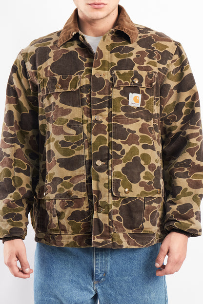 1985 Vintage Carhartt CQ103 Duck Camo Hunting Jacket (M/L)
