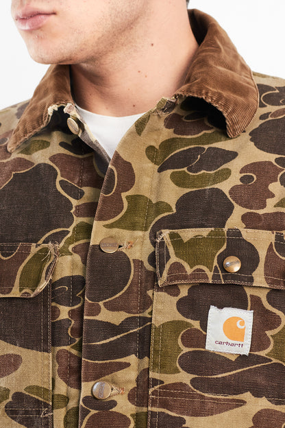 1985 Vintage Carhartt CQ103 Duck Camo Hunting Jacket (M/L)