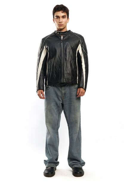 2000 Wilson x M Julian Moto Leather Cafe Racer Jacket(M/L)