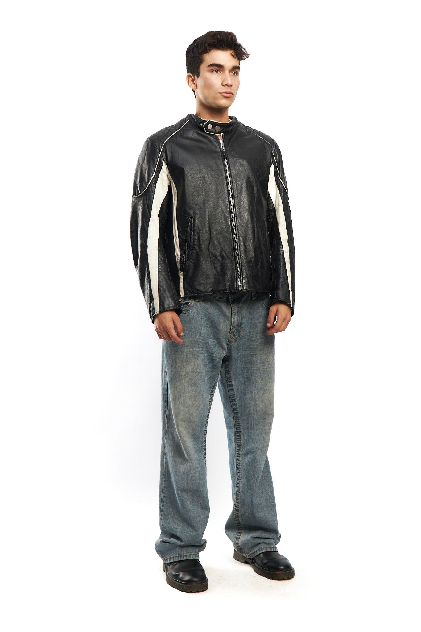 2000 Wilson x M Julian Moto Leather Cafe Racer Jacket(M/L)