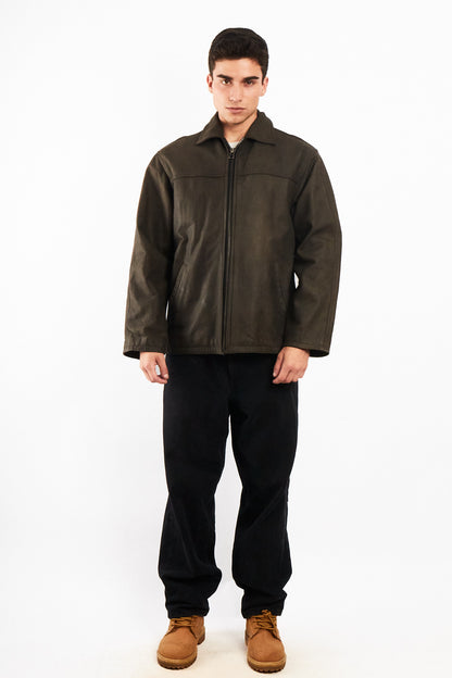 2000 Vintage Navigata Leather Gray Harrington (M/L)