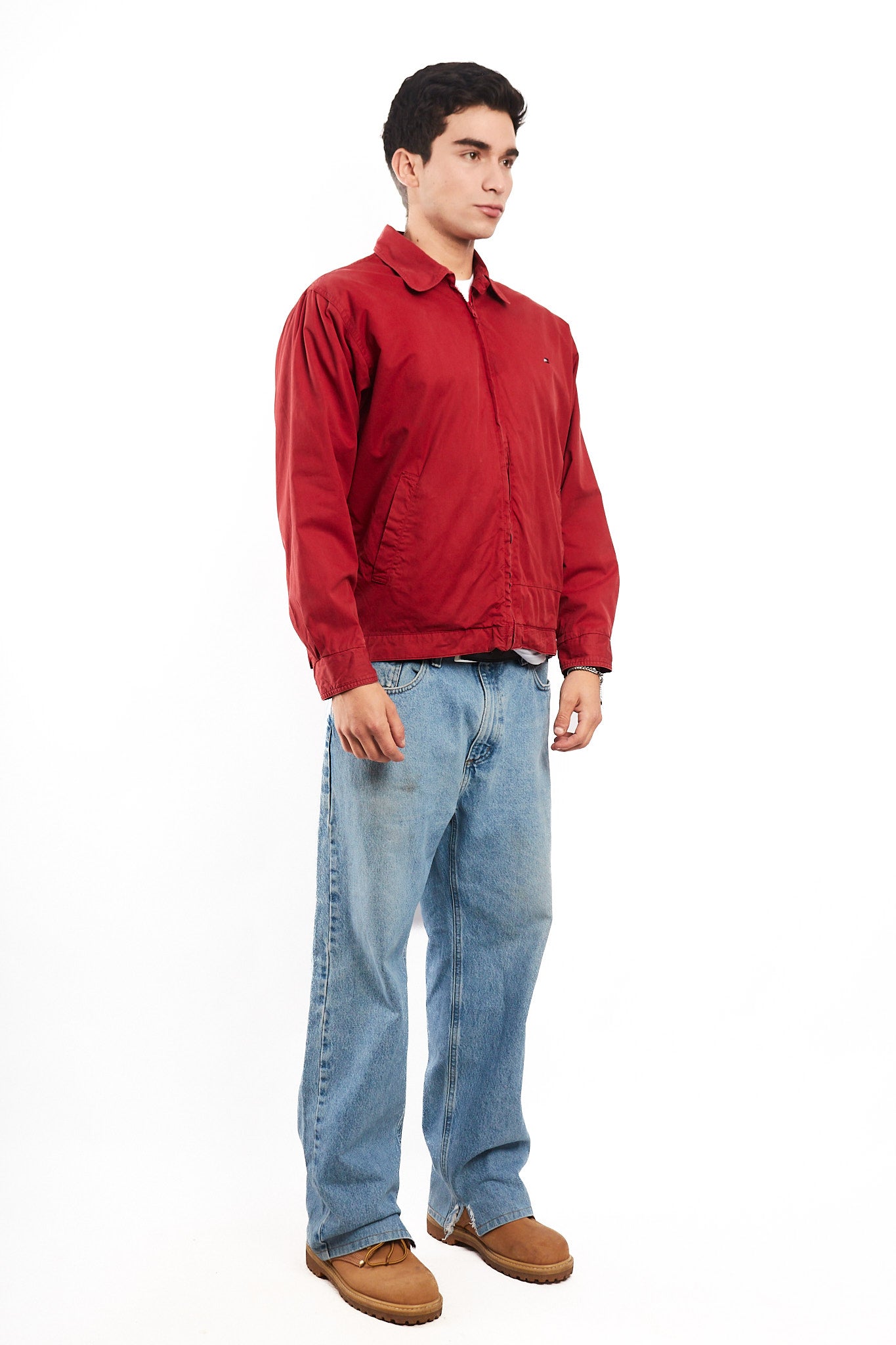 2000 Vintage Tommy Hilfiger Crimson Red Harrington (M)