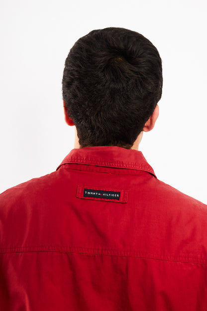 2000 Vintage Tommy Hilfiger Crimson Red Harrington (M)