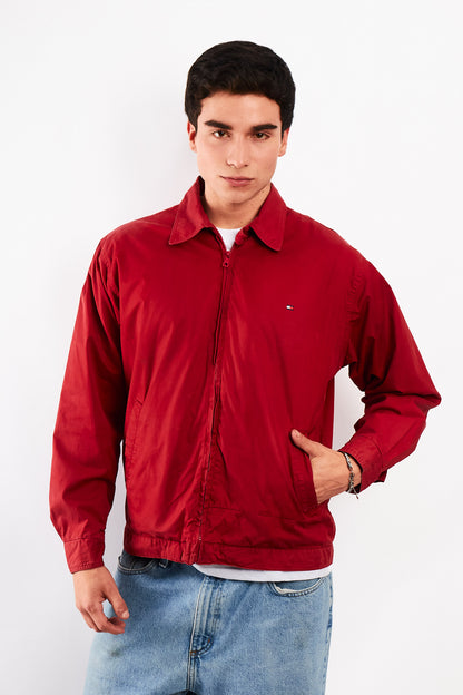 2000 Vintage Tommy Hilfiger Crimson Red Harrington (M)