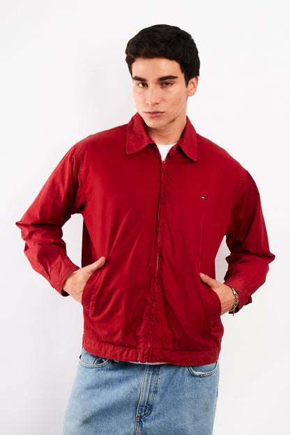 2000 Vintage Tommy Hilfiger Crimson Red Harrington (M)