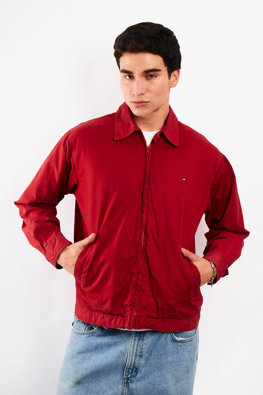 2000 Vintage Tommy Hilfiger Crimson Red Harrington (M)