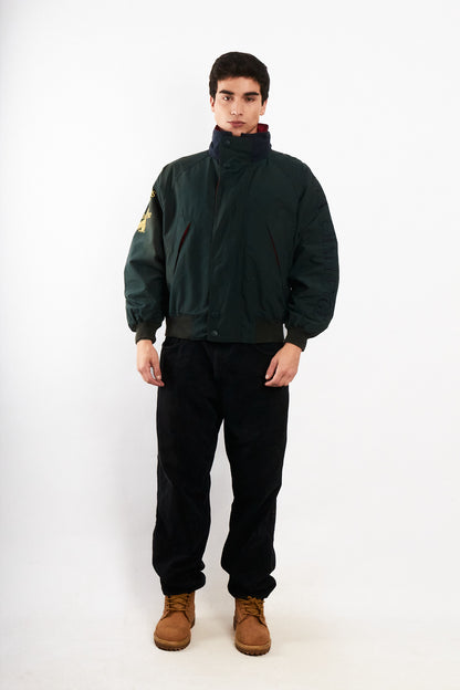 1990 Vintage Nautica Challenge J-Class Forest Green Jacket (M)