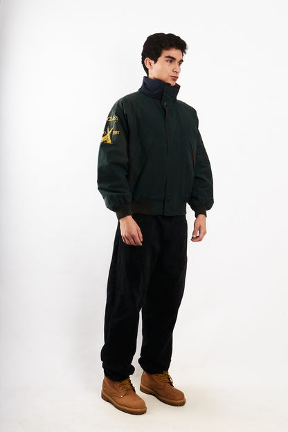 1990 Vintage Nautica Challenge J-Class Forest Green Jacket (M)