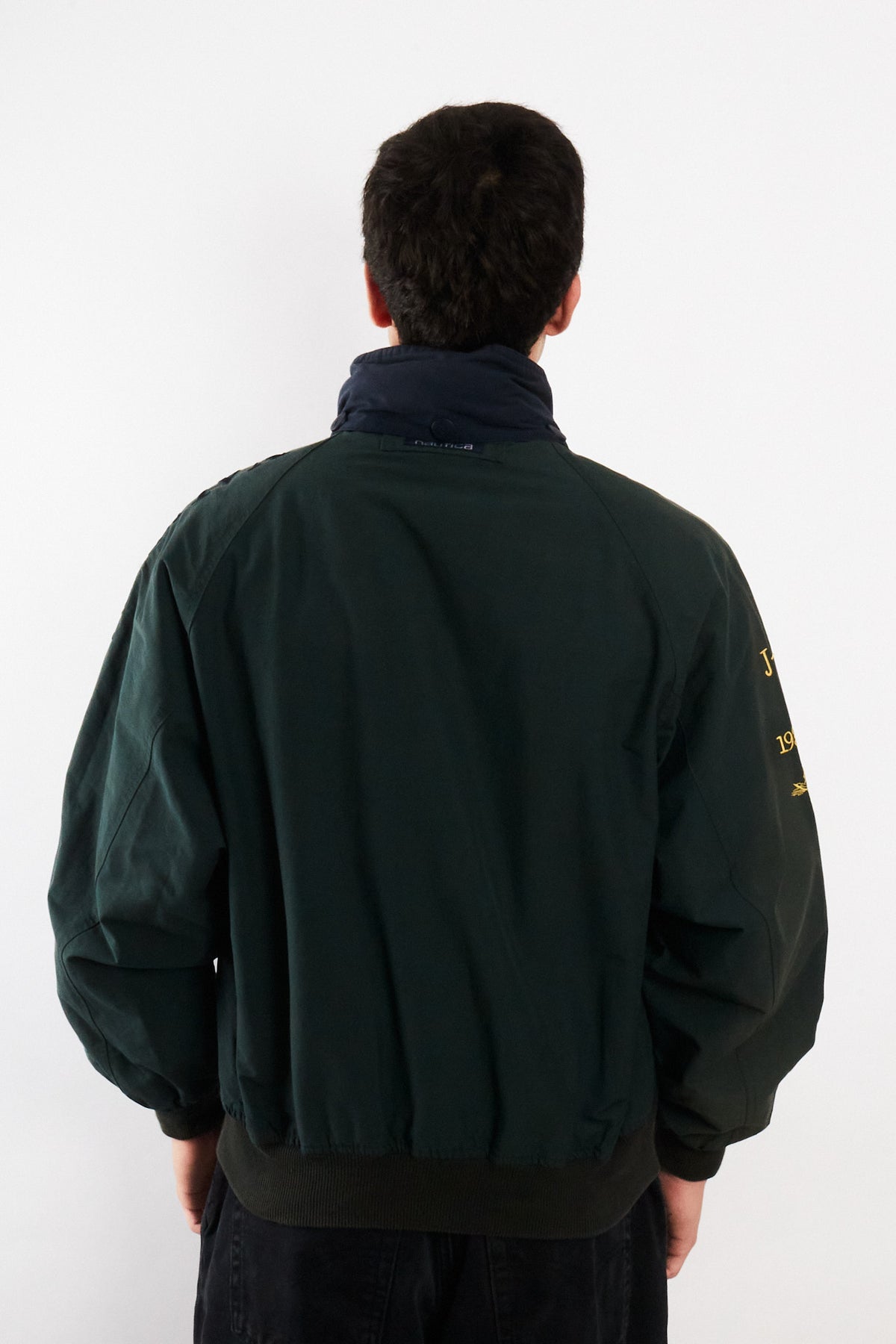 1990 Vintage Nautica Challenge J-Class Forest Green Jacket (M)