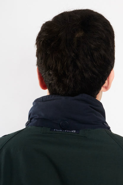 1990 Vintage Nautica Challenge J-Class Forest Green Jacket (M)