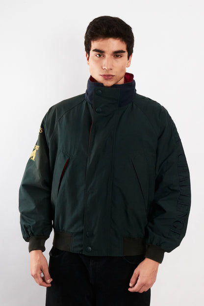 1990 Vintage Nautica Challenge J-Class Forest Green Jacket (M)
