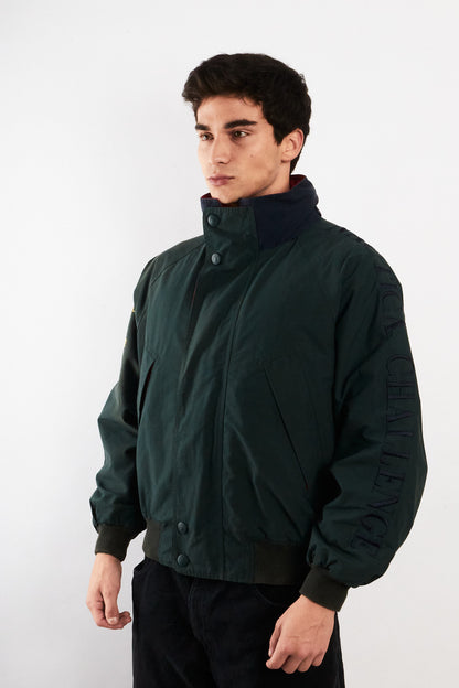1990 Vintage Nautica Challenge J-Class Forest Green Jacket (M)