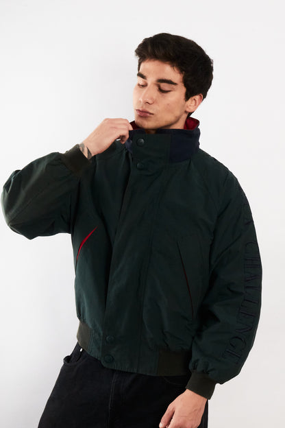 1990 Vintage Nautica Challenge J-Class Forest Green Jacket (M)