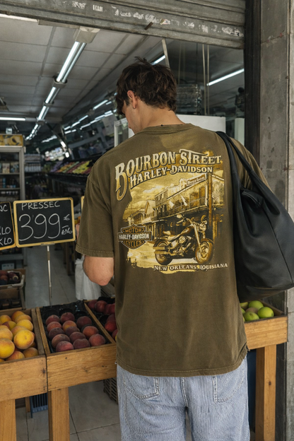 2017 Harley Davidson Olive Green Bourbon Bar Tee (L/XL)