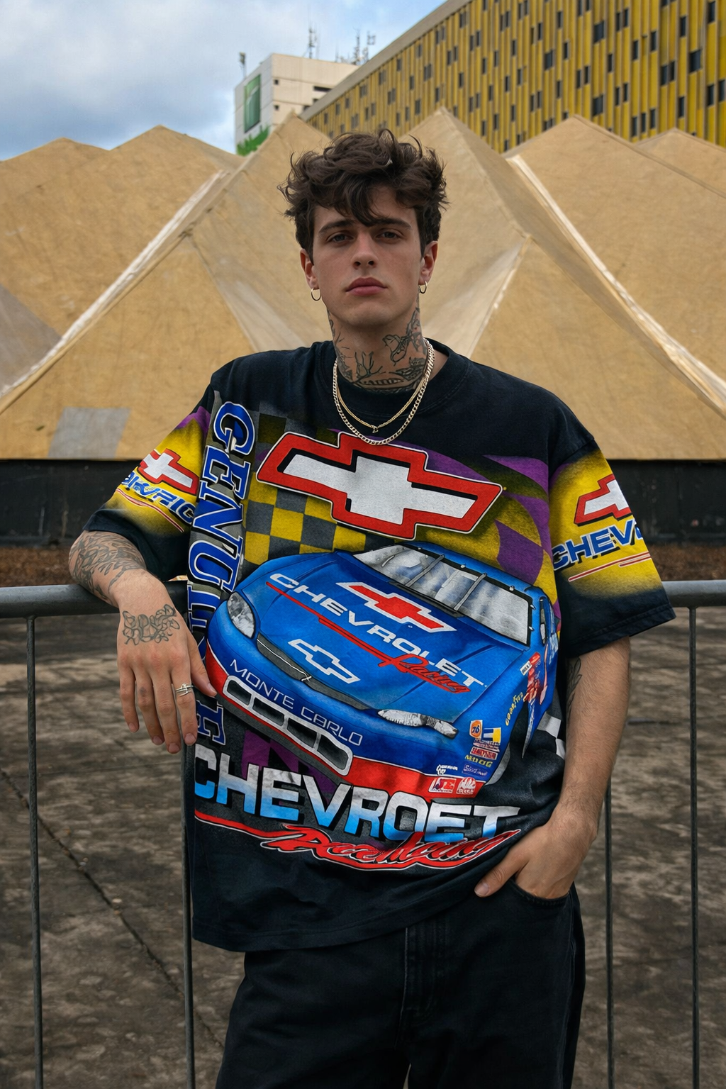 1990 Vintage Nascar Chevrolet Montecarlo AOP Tee (M)