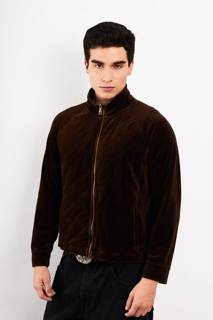 2000 Ralph Lauren Velvet Coffee Jacket (M/L)
