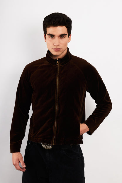 2000 Ralph Lauren Velvet Coffee Jacket (M/L)
