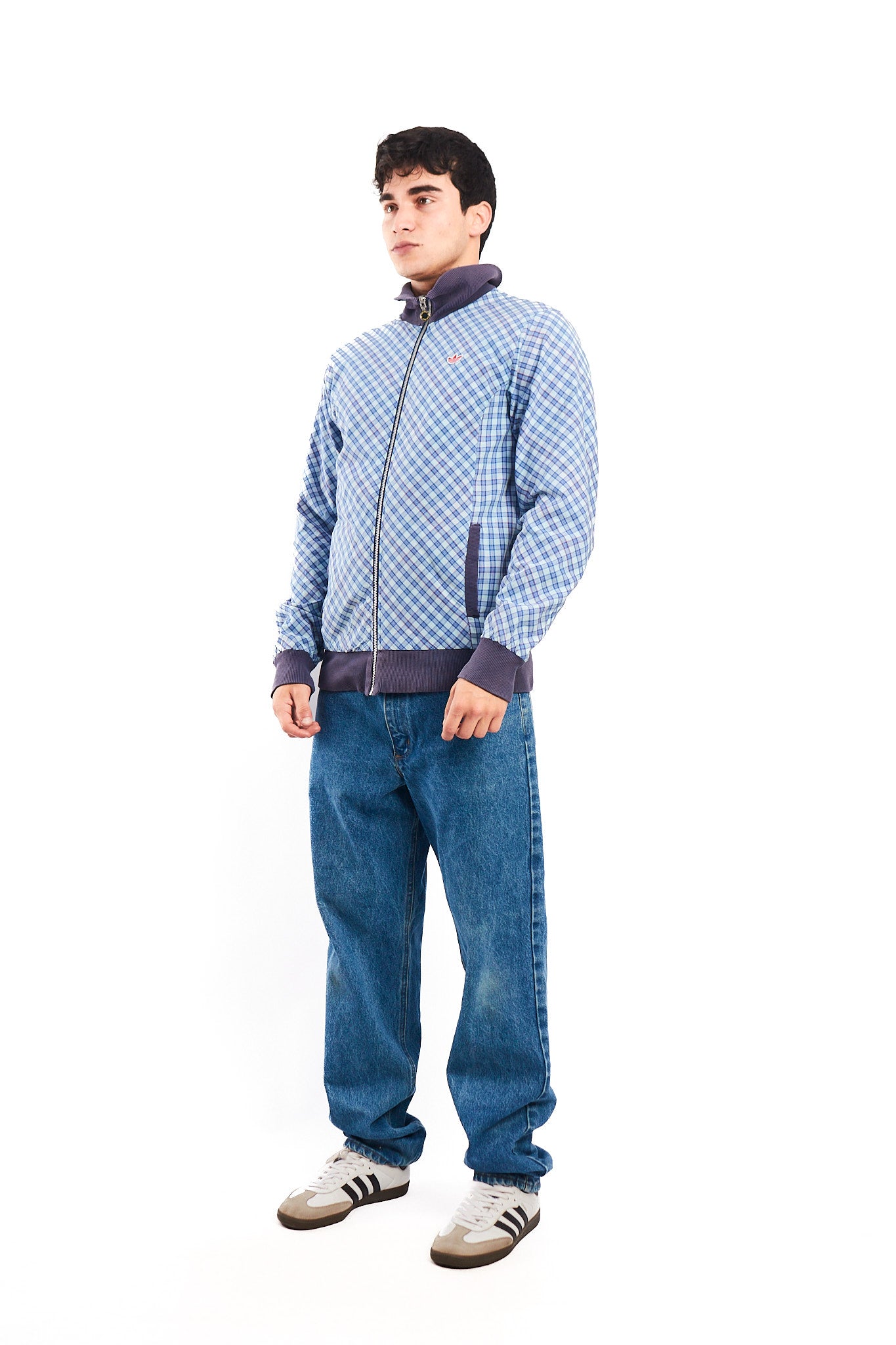 2008 Vintage Adidas Reversible Plaid Jacket (S/M)