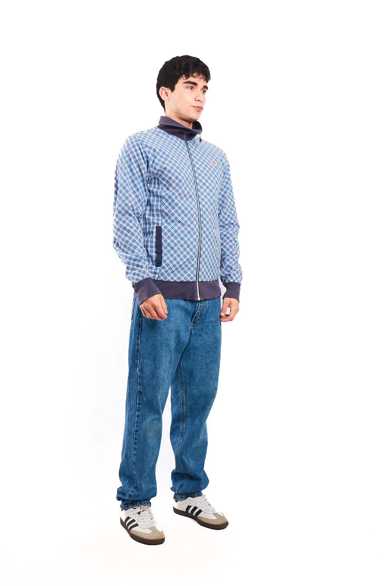 2008 Vintage Adidas Reversible Plaid Jacket (S/M)