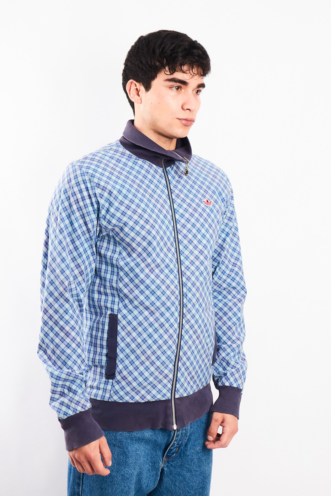 2008 Vintage Adidas Reversible Plaid Jacket (S/M)