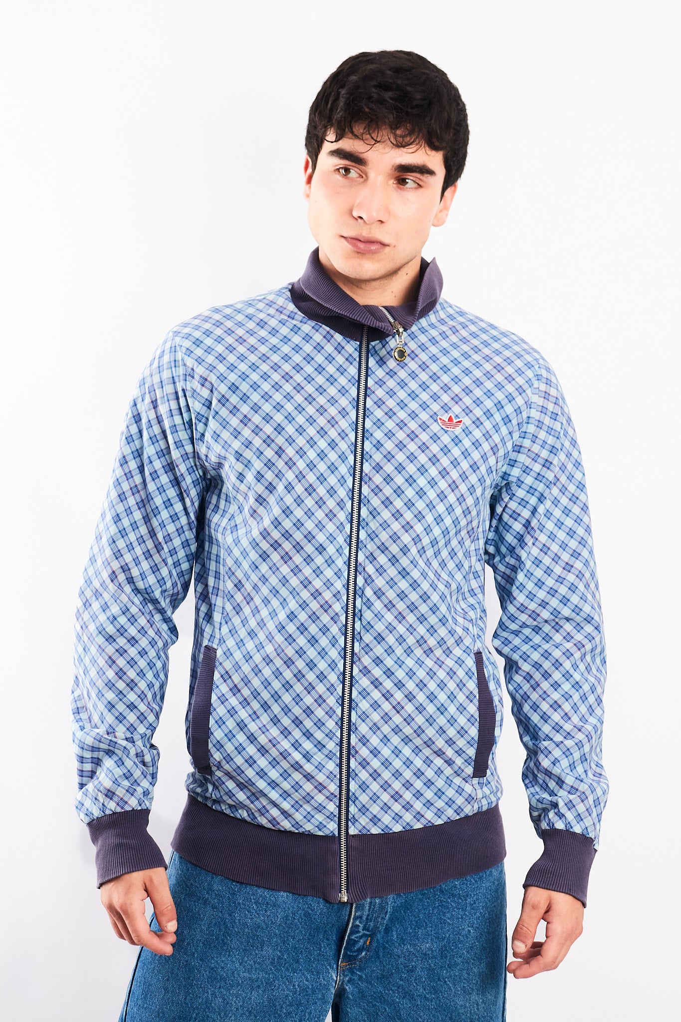 2008 Vintage Adidas Reversible Plaid Jacket (S/M)