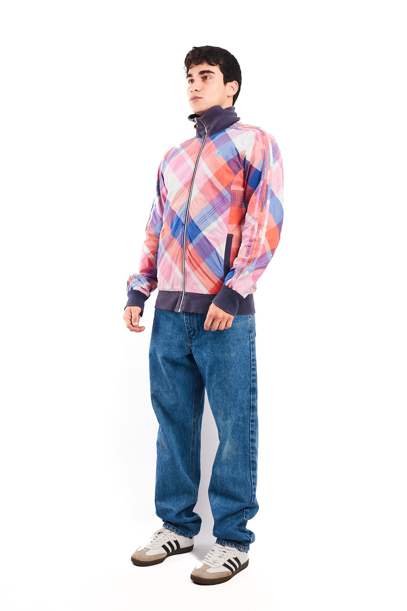 2008 Vintage Adidas Reversible Plaid Jacket (S/M)