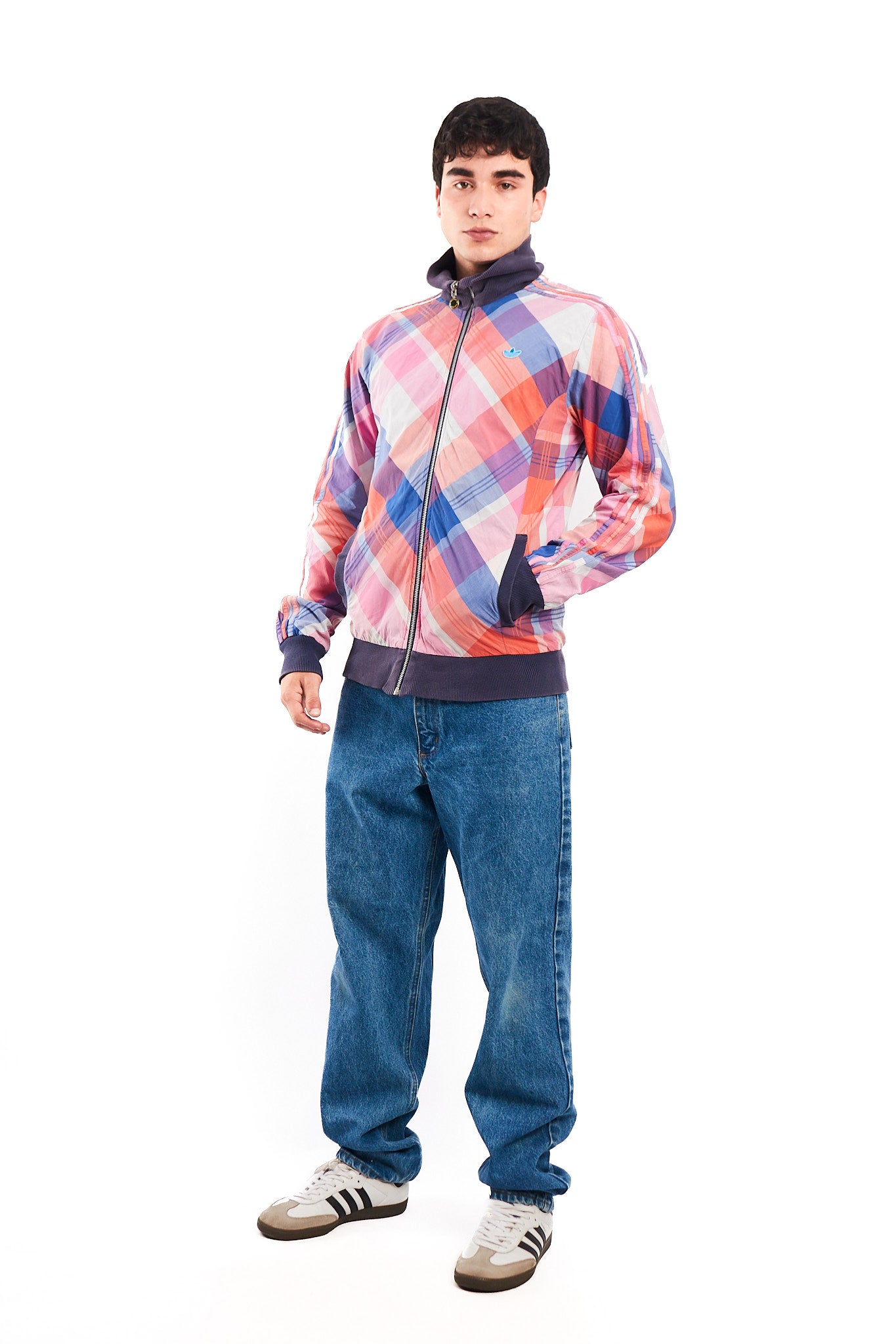 2008 Vintage Adidas Reversible Plaid Jacket (S/M)