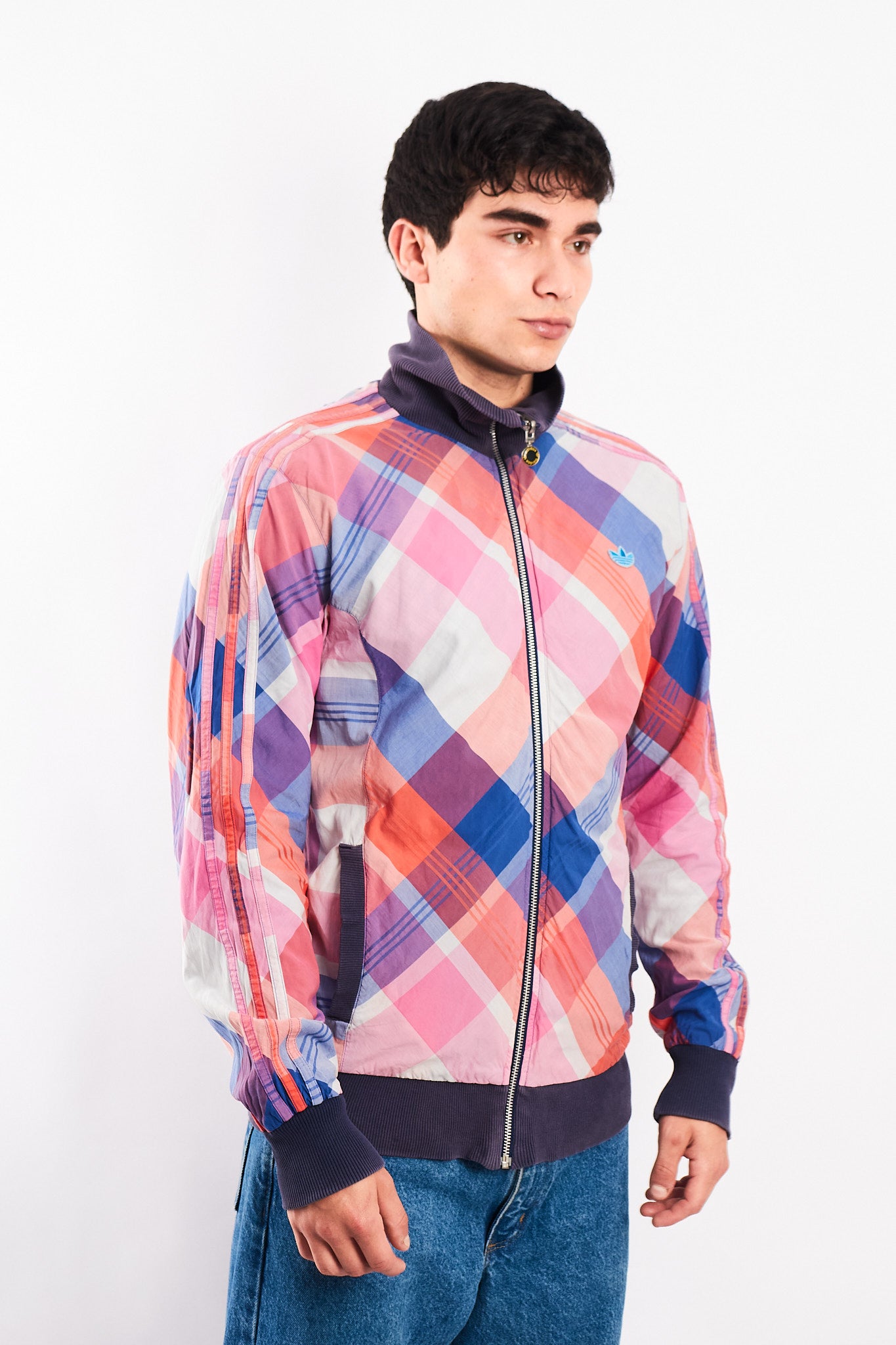 2008 Vintage Adidas Reversible Plaid Jacket (S/M)