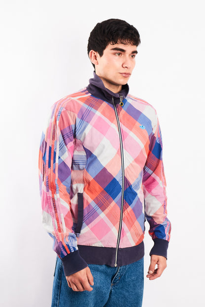 2008 Vintage Adidas Reversible Plaid Jacket (S/M)