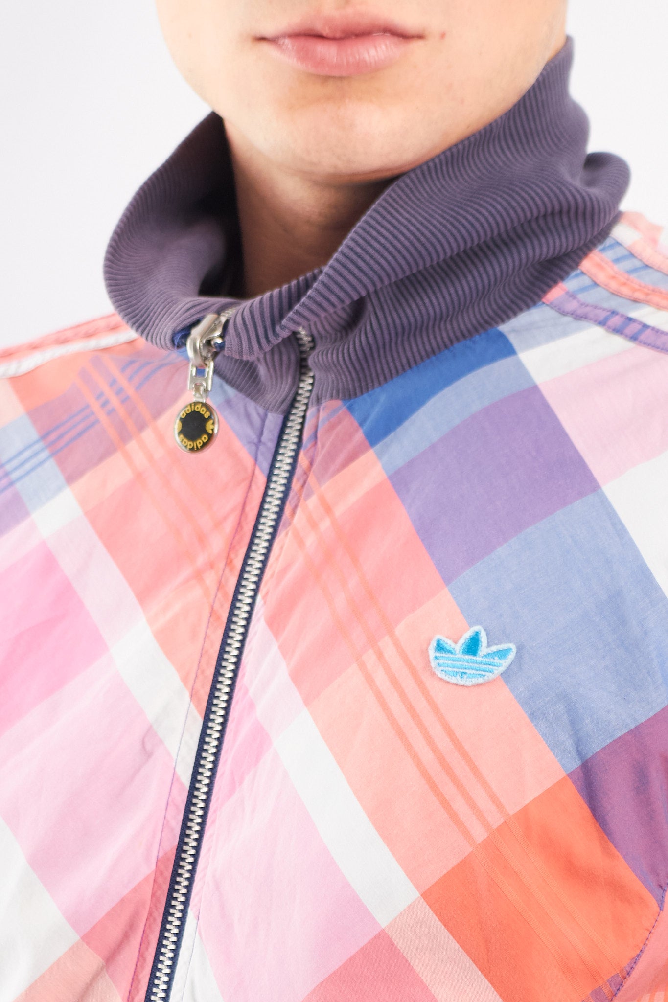 2008 Vintage Adidas Reversible Plaid Jacket (S/M)