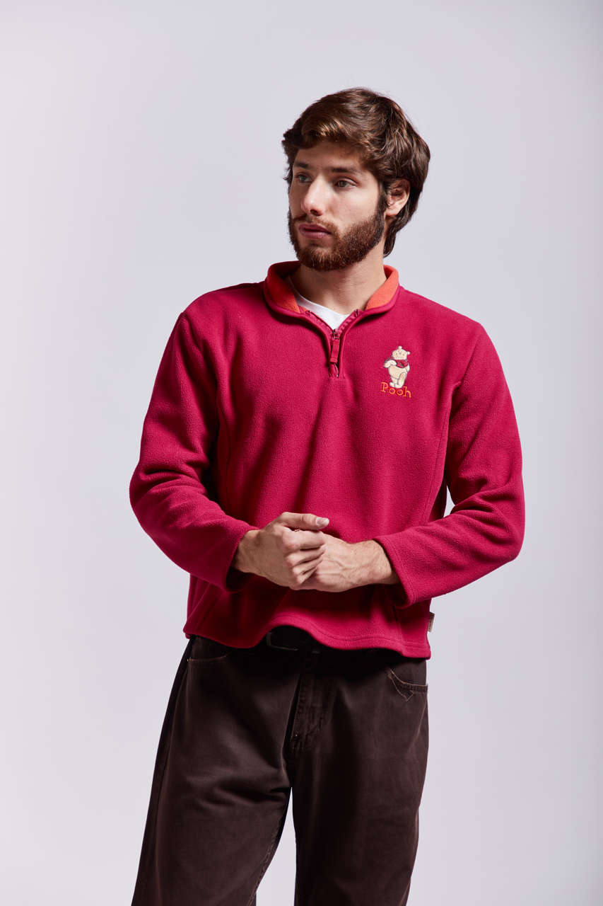 2000 Disney Store Pooh Polar Quarter Zip (S)