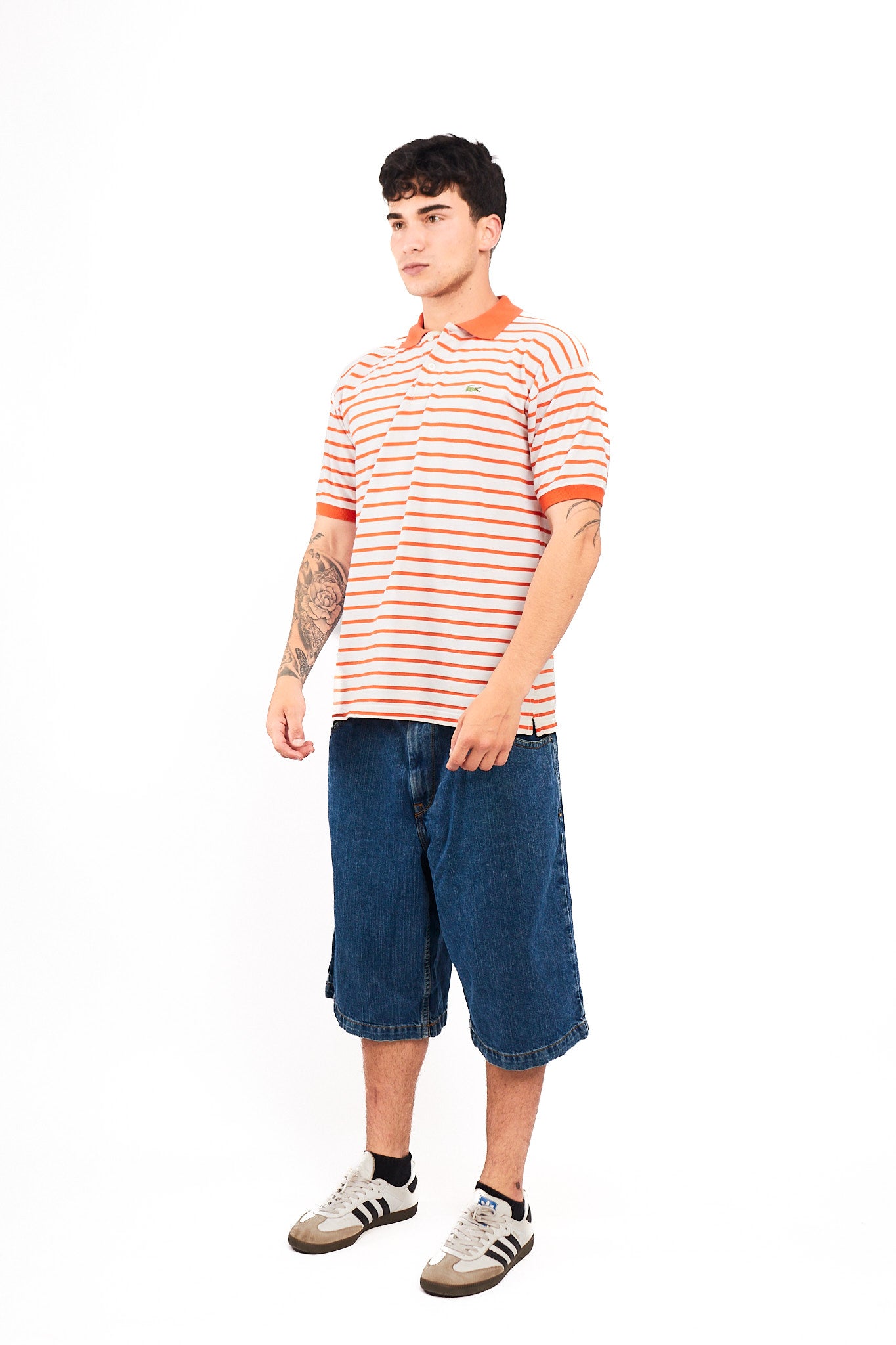 2000 Lacoste Striped Polo Shirt (M/L)