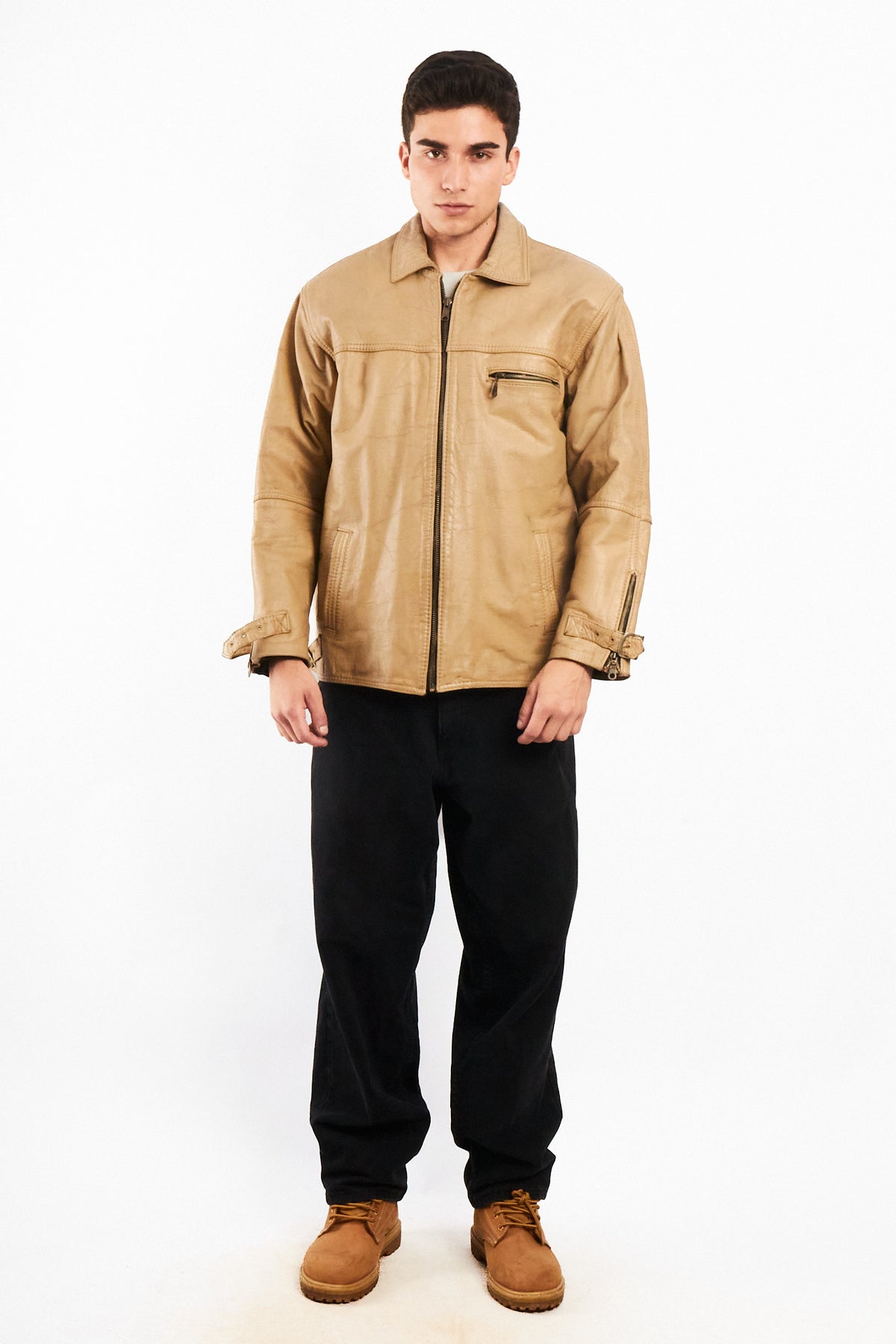 2000 Vintage Nude Leather Utily Jacket (M/L)