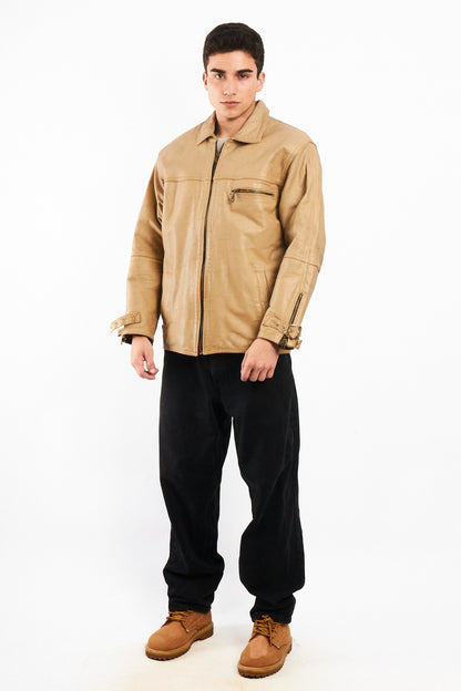 2000 Vintage Nude Leather Utily Jacket (M/L)