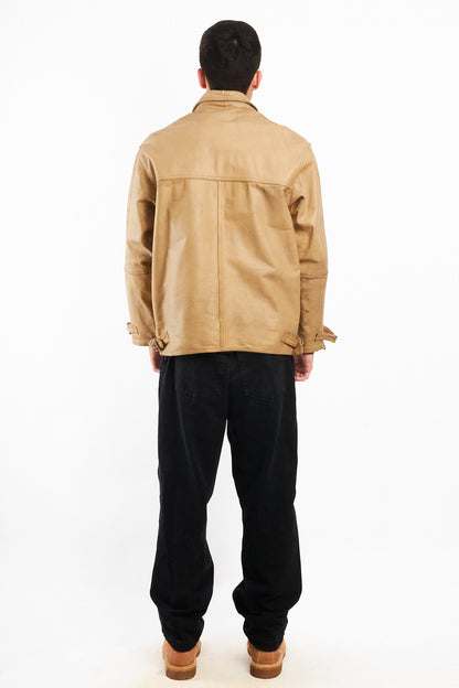 2000 Vintage Nude Leather Utily Jacket (M/L)