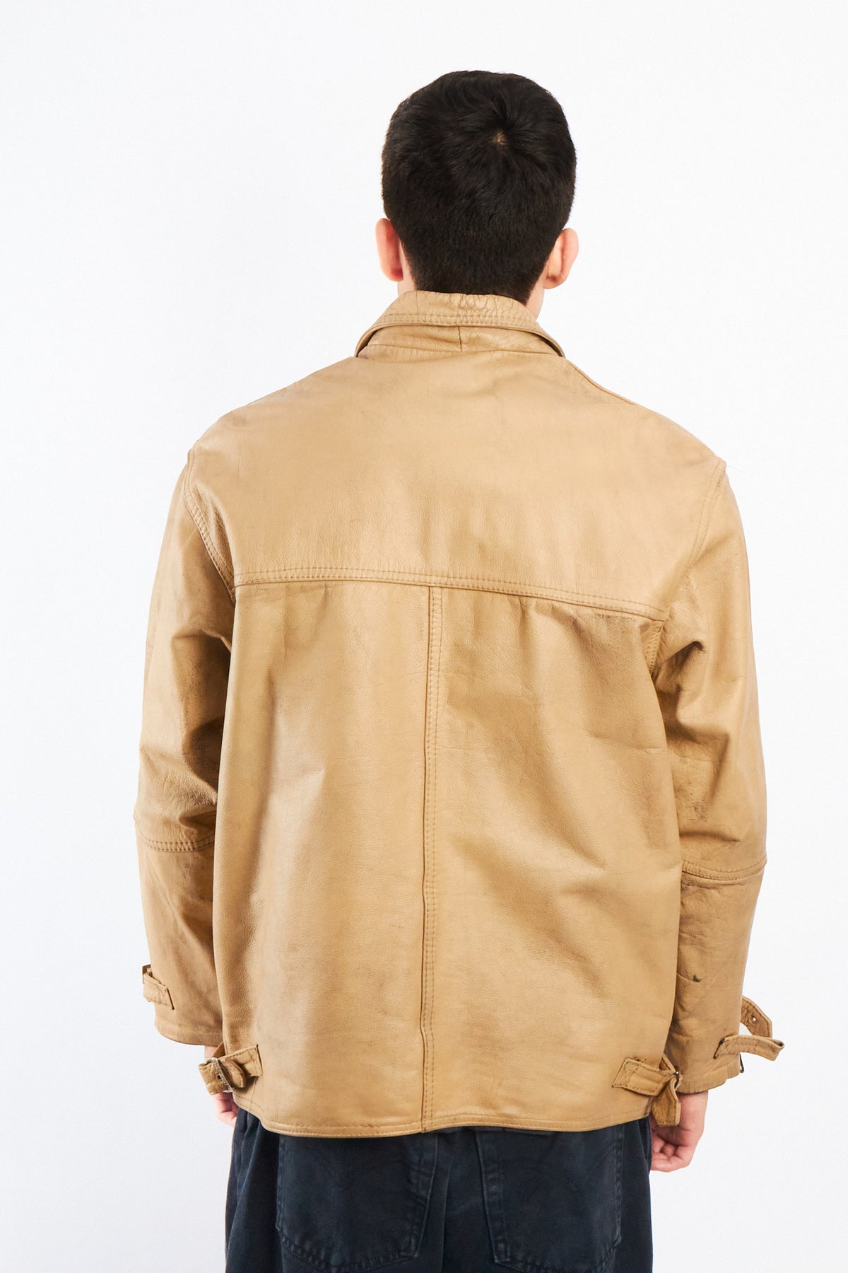 2000 Vintage Nude Leather Utily Jacket (M/L)