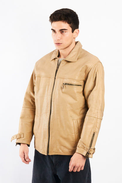 2000 Vintage Nude Leather Utily Jacket (M/L)