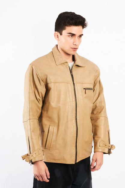 2000 Vintage Nude Leather Utily Jacket (M/L)