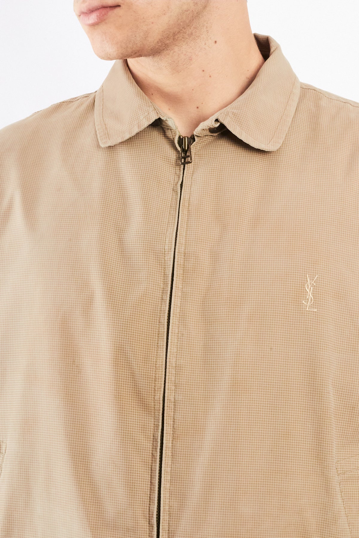 2000 Vintage Yves Saint Laurent Plaid Harrington (M)