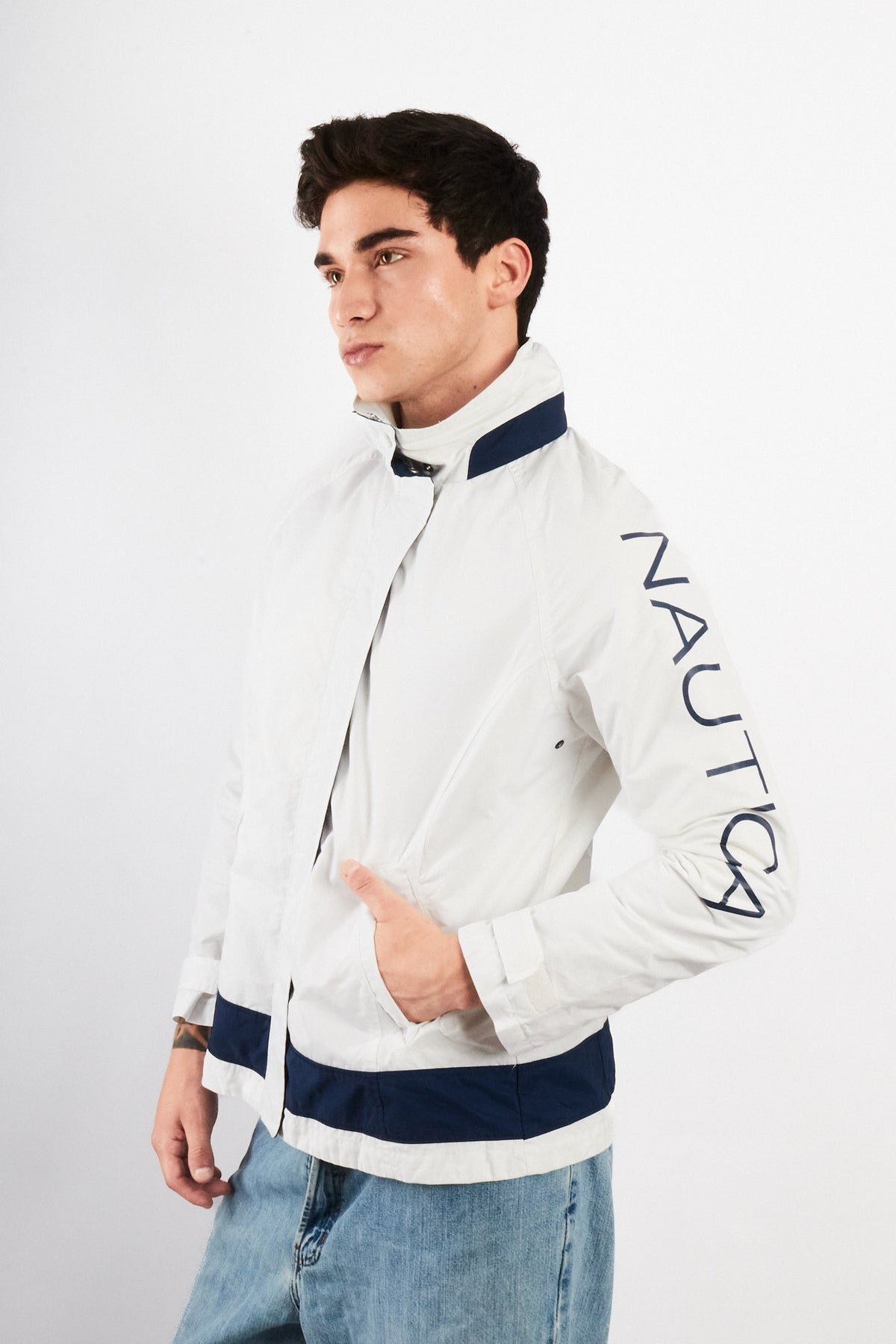 2000 Vintage Nautica Impermeable Spellout Jacket (S/M)