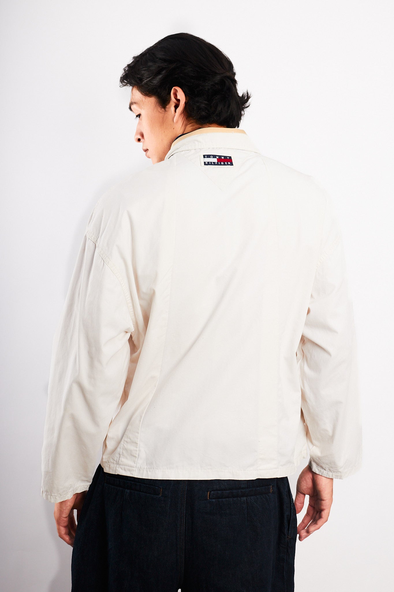 1990 Vintage Tommy Hilfiger Lion's Emblem White Harrington (M/L)