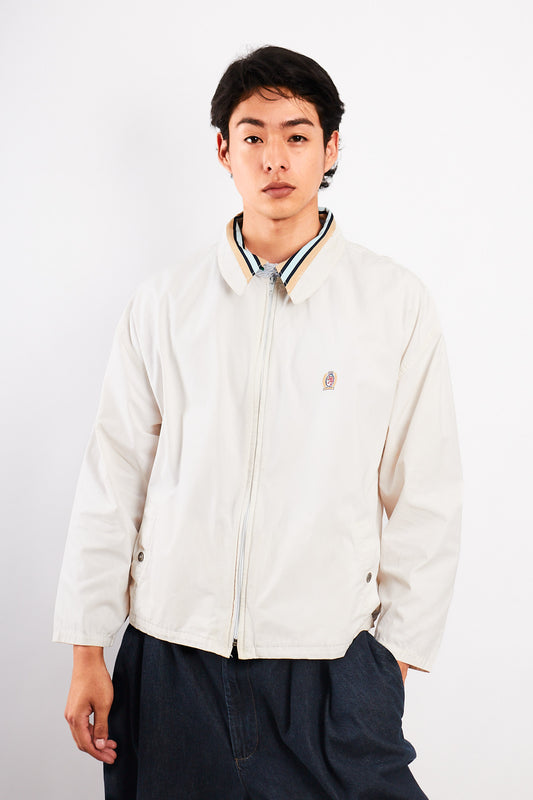 1990 Vintage Tommy Hilfiger Lion's Emblem White Harrington (M/L)