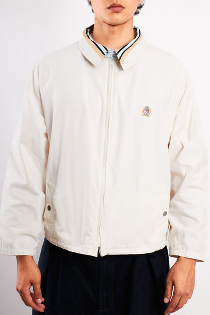 1990 Vintage Tommy Hilfiger Lion's Emblem White Harrington (M/L)