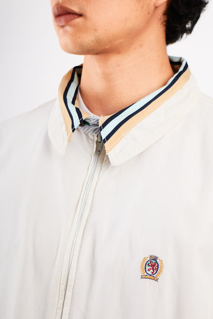 1990 Vintage Tommy Hilfiger Lion's Emblem White Harrington (M/L)