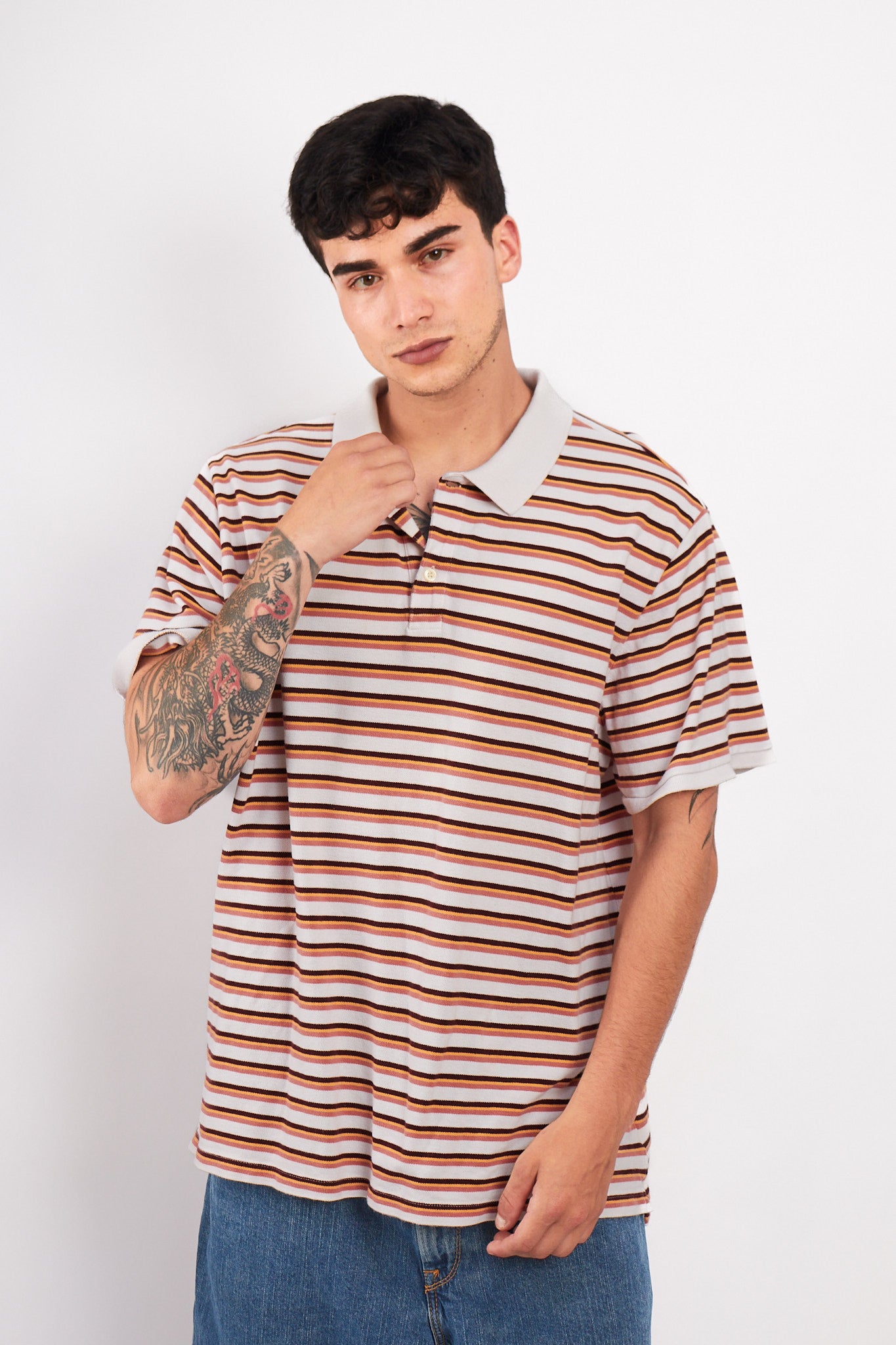 2000 GAP Striped Polo Shirt (L/XL)